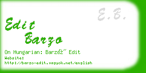 edit barzo business card